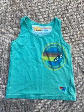 Aviator Nation Kids Teal Venice Graphic Tank
